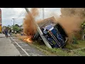 Lagu Jelas Kejadian Depan Mata‼️Truck Rem Blong Tabrak Tiang Listrik