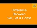 Difference between var and let let and const Javascript Interview Java crack