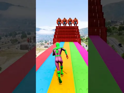 GTA 5 Epic Water Ragdolls | Spider-Man Jumps / Fails ep.21679 #shorts