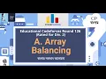 A Array Balancing Educational Codeforces Round 126 Rated for Div 2