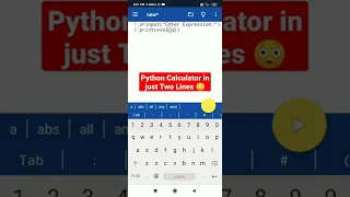 Calculator in Python in just Two Lines