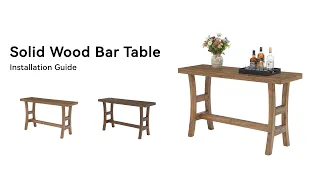 FJ0061 - Installation Guide - Your Home Just Got a Little Bar | Tribesigns 63" High Top Bar Table