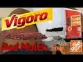 Using Vigaro Red Mulch from Home Depot to complete my DIY Curb Appeal for the Holidays