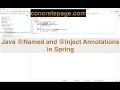 Java Named and Inject Annotations in Spring