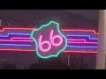 Route 66 sign on Central Ave in Albuquerque refurbished