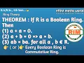 EVERY BOOLEAN RING IS COMMUTATIVE RING