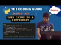 User Input To A Dictionary In Python Run-time Entry Python Tutorials For Beginners