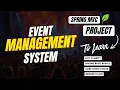 Event Management System Using Java C Architecture Spring C Project
