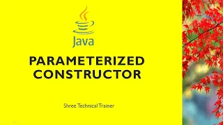 java Parameterized constructor