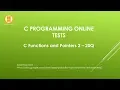 14 C Programming Functions and Pointers 2 Online Test with Interview FAQ Questions