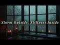 Download Lagu Dark Academia Rain Ambience | Candlelit Window \u0026 Distant Lights in the Storm 🌧🏡