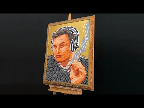 Download MP3 Painting Elon Musk Smoking in Pop Art