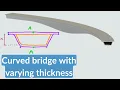 Revit adaptive family Curved box girder bridge with varying height