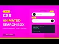 CSS Animated Search Box Hover Expand Effect No JavaScript Tutorial