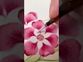 Lagu Pink flower painting on silk paper chinoiserie style! #flowerpainting #chinoiserie #paintingvideo