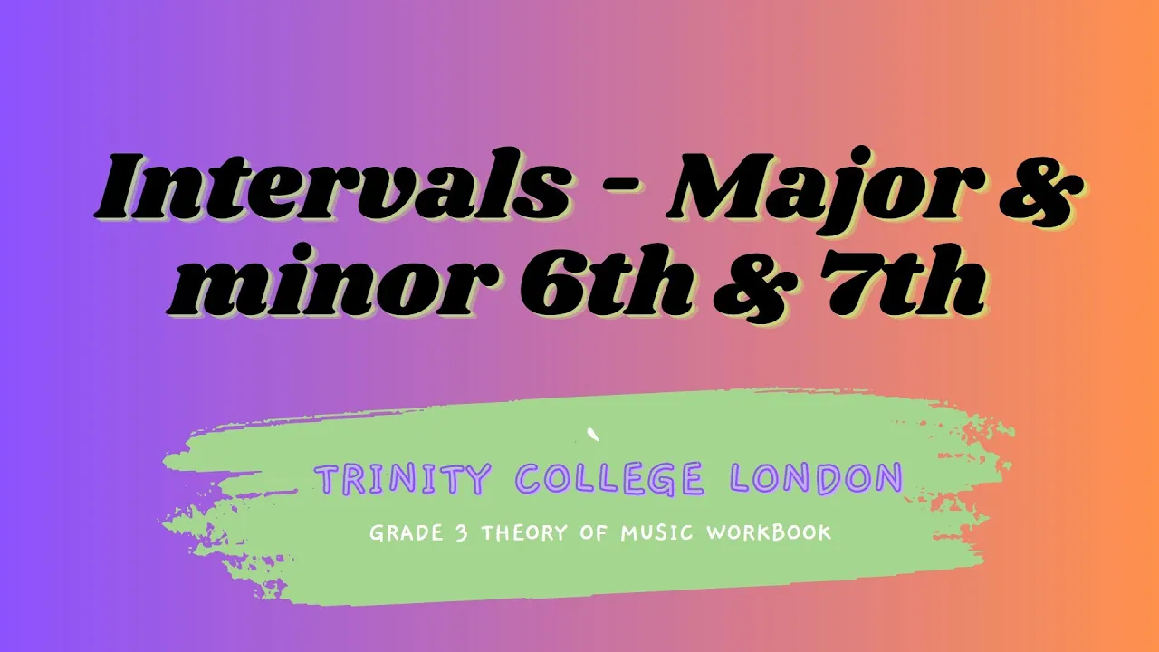 Theory of music (Trinity Grade 3) Intervals - Major and minor 6th and 7th