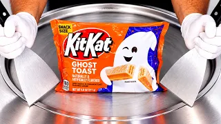 ASMR | Ice Cream Rolls - KitKat Ghost Toast Cinnamon Flavor