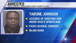 Evansville Police arrest man accused of shooting gun inside Rick s Sports Bar