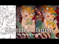 How to render ft myself Sketch to finish drawing process Procreate