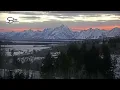 Teton Time Lapse of sunset viewed from Buffalo Valley on December 30 2023