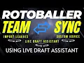 2024 NFL Team Sync Tutorials - Using the Live Draft Assistant RotoBaller