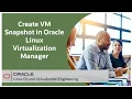Create VM Snapshot in Oracle Linux Virtualization Manager