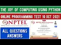 NPTEL The Joy of Computing using Python Online Programming test Session 1 Answers 10 oct 2021