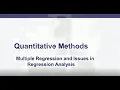 CFA EXAM Topic Review 10 Multiple Regression and Issues in Regression Analysis