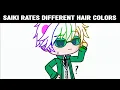 Saiki rates his friends hair color on himself