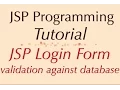 JSP Login Form with MySQL Database Connection and back end validation
