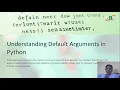 Lecture Series - Default Arguments
