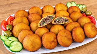 أضبط و اطيب كبة بطاطا (بتيته جاب) مقرمشه وبقشرة خفيفه ذهبيه تجنن لازم تجربوها😋 مع طريقه التفريز الصح
