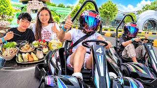 กินแซ่บริมสระน้ำ ขับโกคาร์ท Grande Centre Point Voyage Pattaya EP15 | น้องบีม