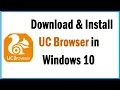 How To Download Install UC Browser in Windows 10 how to download uc browser in pc thetechtube