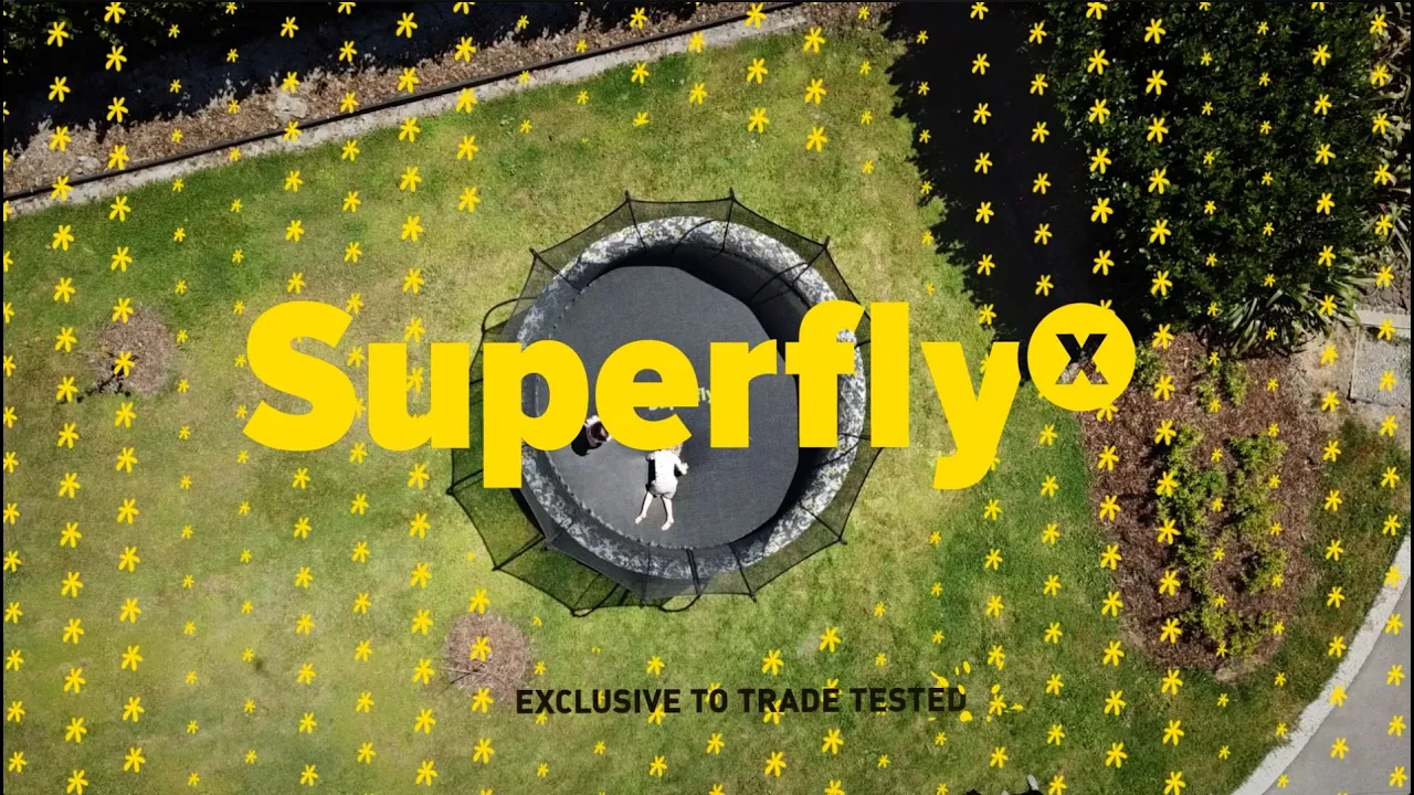 Trade Tested — Superfly Trampoline - Super Safe, Strong, and Fun (YouTube video ad)