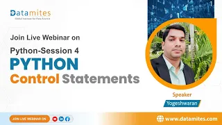 Webinar on Python - Control Statements