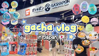 shopping in japan vlog 🇯🇵 huge gacha haul 💸 viral polly pocket, tamagotchi, qposket & more!
