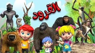 اغنية القرود     اصوات الحيوانات   قناة بون بون للأطفال دندنها
