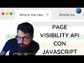 Page Visibility API with