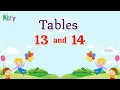 Learn Multiplication Tables 13 and 14 Tables 13 14 for Kids Table of 14 Table of 13 Easy Maths