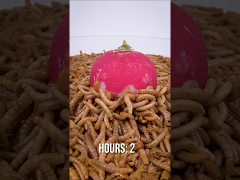 10 000 Mealworms🐛Vs. Radish 🫜😅