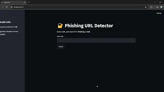Phishing URL Detector using Machine Learning Streamlit Web App Python Cybersecurity Project
