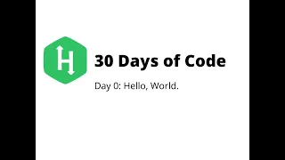 Day 0 Hello World Python