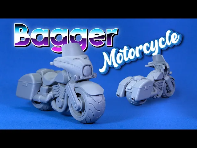 Bagger Motorcycle - Print in place video thumbnail