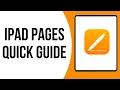 How do use pages on iPad