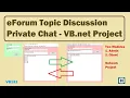 eForum Topic Discussion Project Private Chat VB net C Mini Major Final Year Project Demo VB131