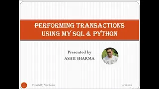 ACID Properties Transaction Management using My SQL Python