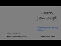 Learn Javascript Working with Strings - replace occurrences for loop