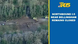 Northbound I-5 near Bellingham remains closed Tuesday evening