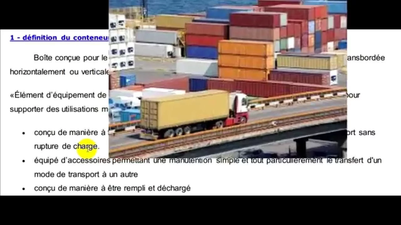 techniques logistiques du commerce international: les conteneurs